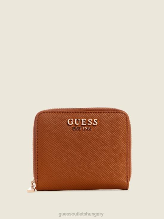 GUESS Light Cognac 8ZX4F3154 Laurel Small Zip-Around Wallet