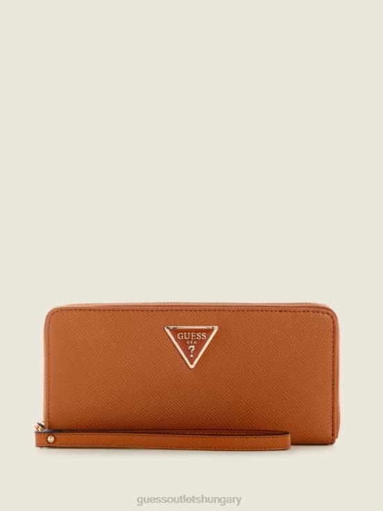 GUESS Light Cognac 8ZX4F3160 Laurel Large Zip-Around Wallet