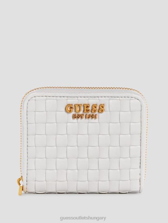GUESS White 8ZX4F3143 Lisbet Small Zip-Around Wallet