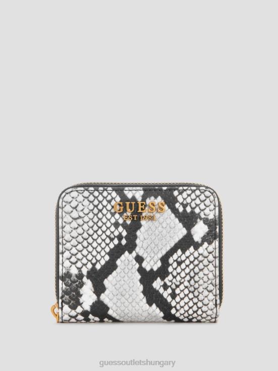 GUESS White 8ZX4F3162 James Python Small Zip-Around Wallet