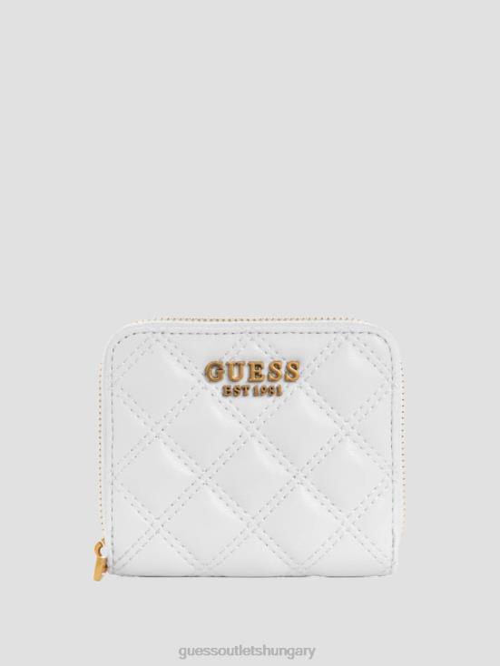 GUESS White Multi 8ZX4F3137 Giully Small Zip-Around Wallet