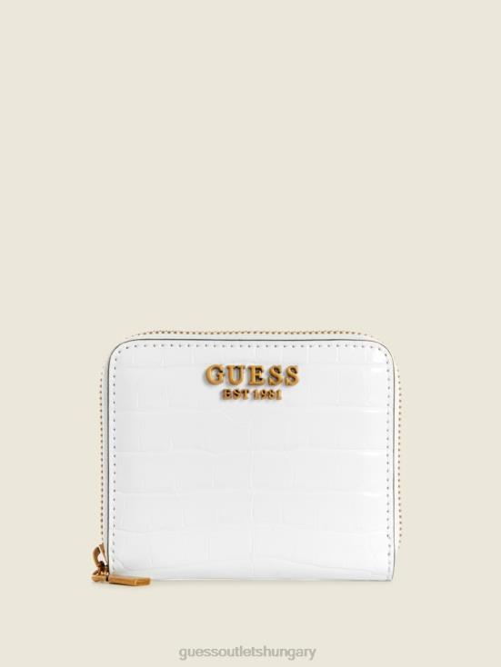 GUESS White Multi 8ZX4F3158 Laurel Small Zip-Around Wallet