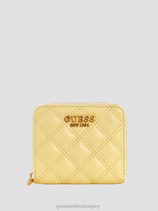 GUESS Yellow 8ZX4F3142 Giully Small Zip-Around Wallet
