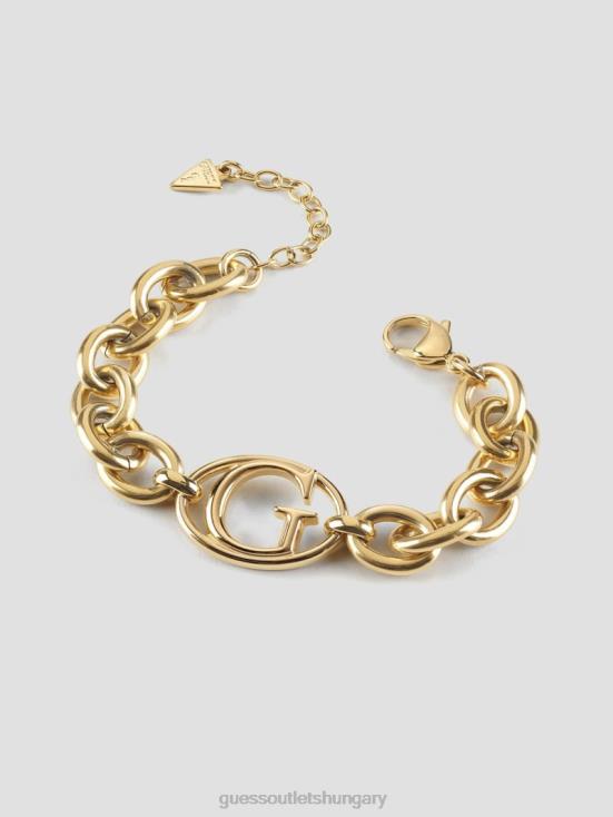 GUESS Gold 8ZX4F3825 G Logo Chain-Link Bracelet