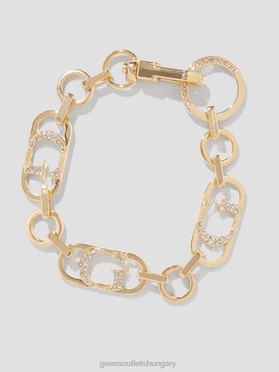 GUESS Gold 8ZX4F3873 G Logo Link Bracelet