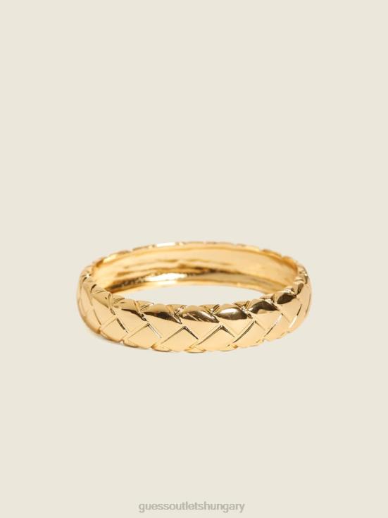 GUESS Gold 8ZX4F3942 Woven Texture Bangle