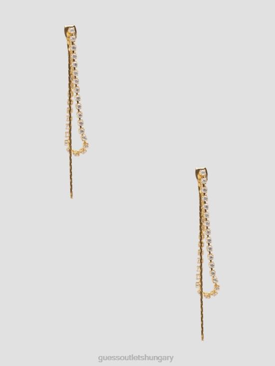GUESS Gold 8ZX4F3853 Linear Pull-Through Earrings