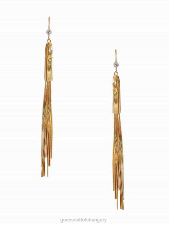 GUESS Gold 8ZX4F3883 Snake Chain Linear Earrings