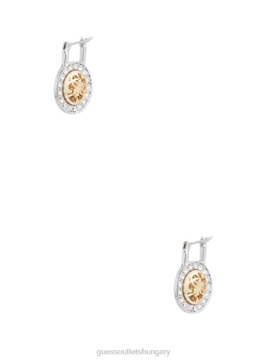 GUESS Multi Green Pink White 8ZX4F3838 Multi-Tone Quattro G Stud Earrings