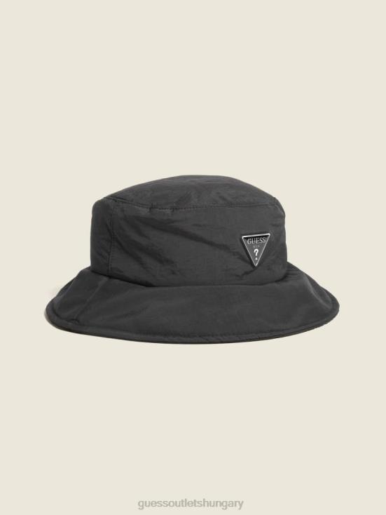 GUESS Black Snakeskin 8ZX4F3816 Puffer Bucket Hat