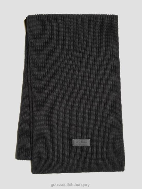 GUESS Black Snakeskin 8ZX4F3822 Mason Patch Scarf