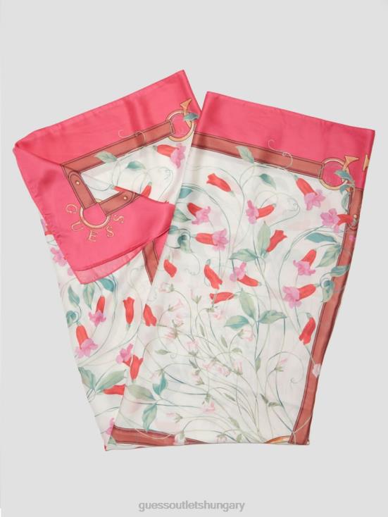 GUESS Fuchsia 8ZX4F1222 Aurora Silk Scarf