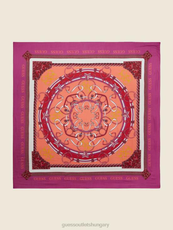 GUESS Fuchsia 8ZX4F3801 Monaco Silk Scarf