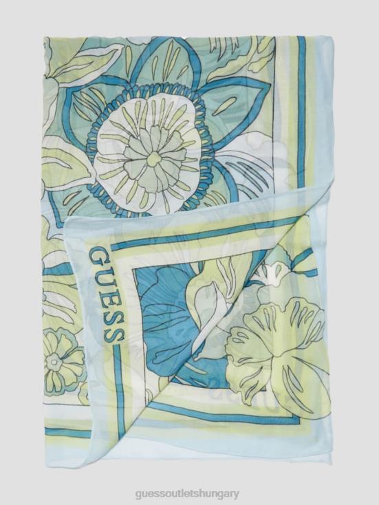 GUESS Green Multi 8ZX4F1418 Lila Floral Scarf
