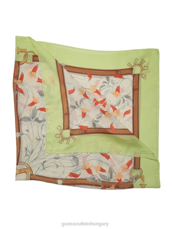 GUESS Grey-Yarn Dye 8ZX4F3788 Aurora Silk Scarf