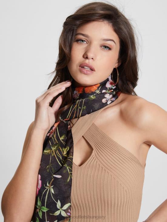 GUESS Marble Blk/Wht 8ZX4F3776 Jannessa Floral Scarf
