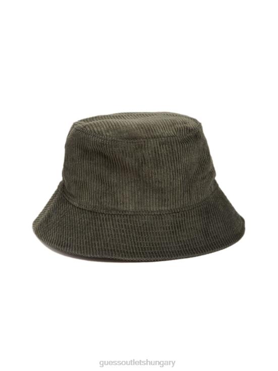 GUESS Peyote Green 8ZX4F3806 Originals Corduroy Bucket Hat