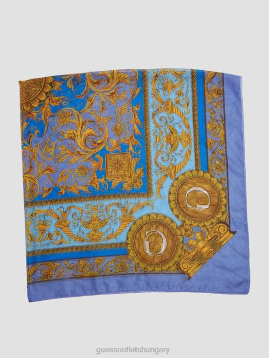 GUESS Powder Blue 8ZX4F3783 Eryn Sheer Silk Scarf