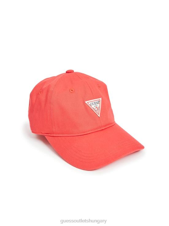 GUESS Red 8ZX4F2482 Logo Baseball Hat