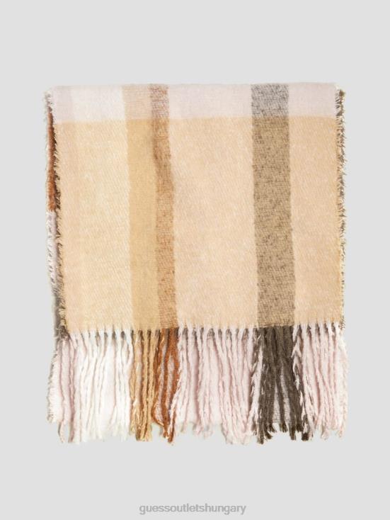 GUESS Rose Gold 8ZX4F3818 Addie Plaid Scarf