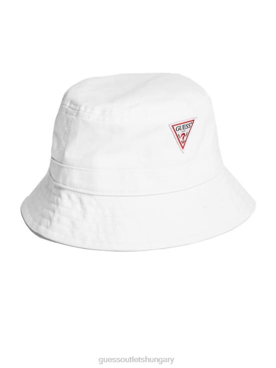 GUESS White 8ZX4F2461 Logo Bucket Hat