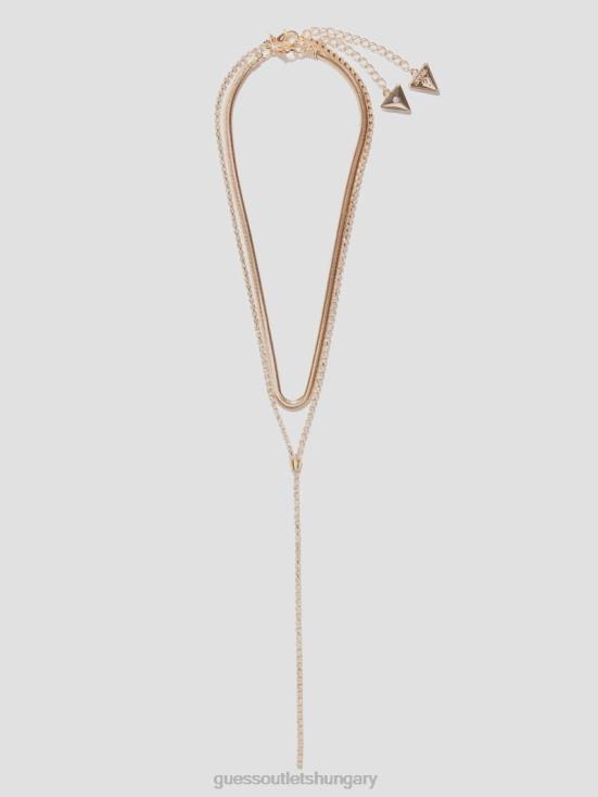 GUESS Gold 8ZX4F3856 Multi-Chain Y Necklace