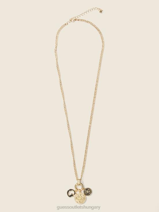 GUESS Gold 8ZX4F3913 Logo Charm Necklace