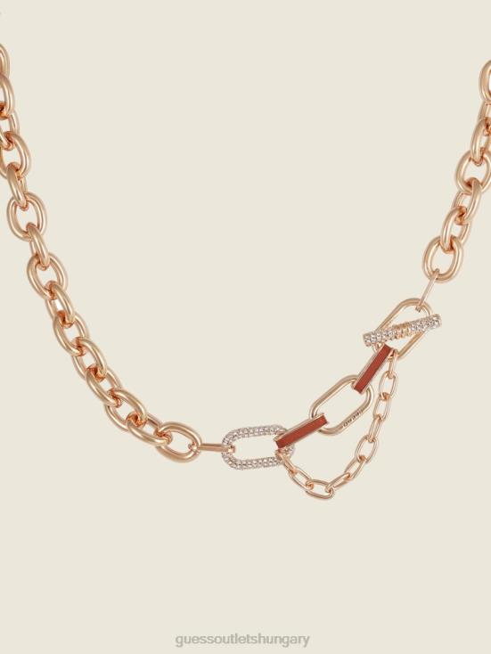 GUESS Rose Gold 8ZX4F3938 Collar Toggle Necklace