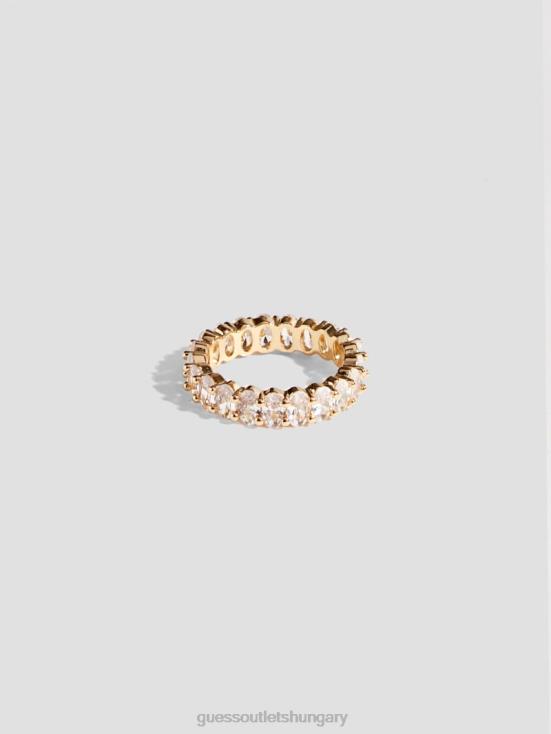 GUESS Gold 8ZX4F3852 Baguette CZ Ring