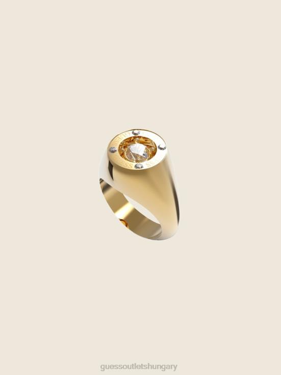 GUESS Gold 8ZX4F3933 Solitaire Signet Ring