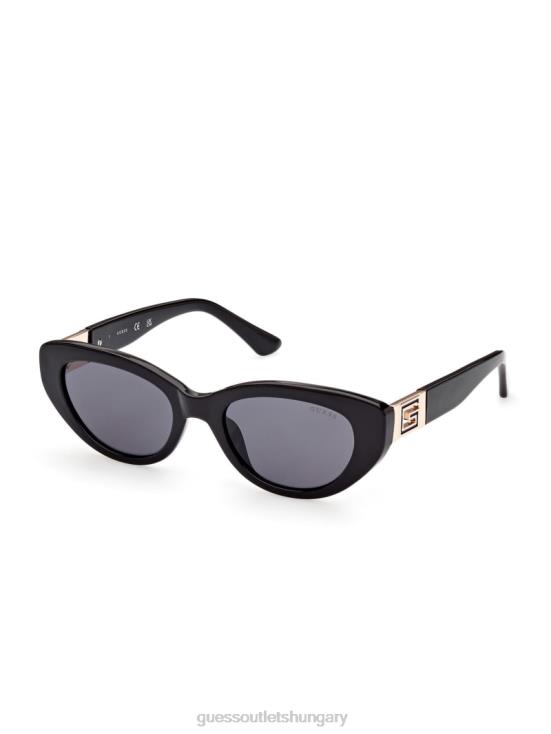 GUESS Black 8ZX4F3760 Colored Plastic Cat-Eye Sunglasses