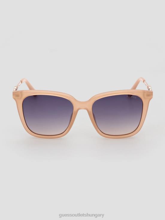 GUESS Blush 8ZX4F3650 Plastic Square G Sunglasses