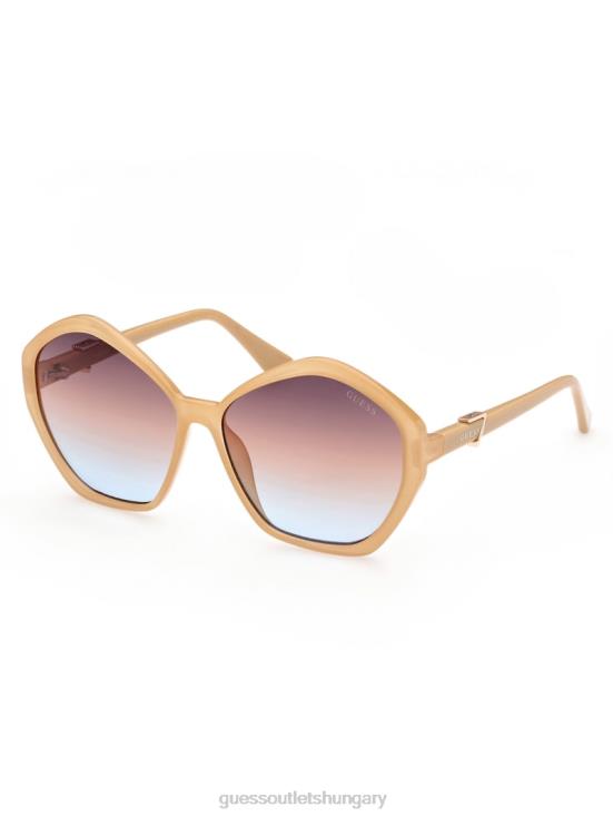GUESS Blush 8ZX4F3751 Oversized Geometric Logo Sunglasses