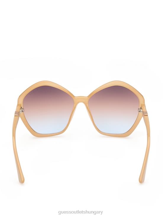 GUESS Blush 8ZX4F3751 Oversized Geometric Logo Sunglasses