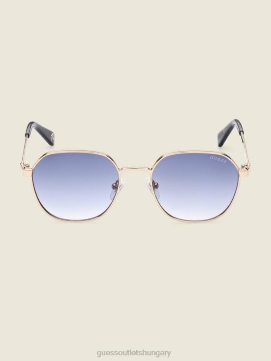 GUESS Green 8ZX4F3721 Metal Geometric Sunglasses