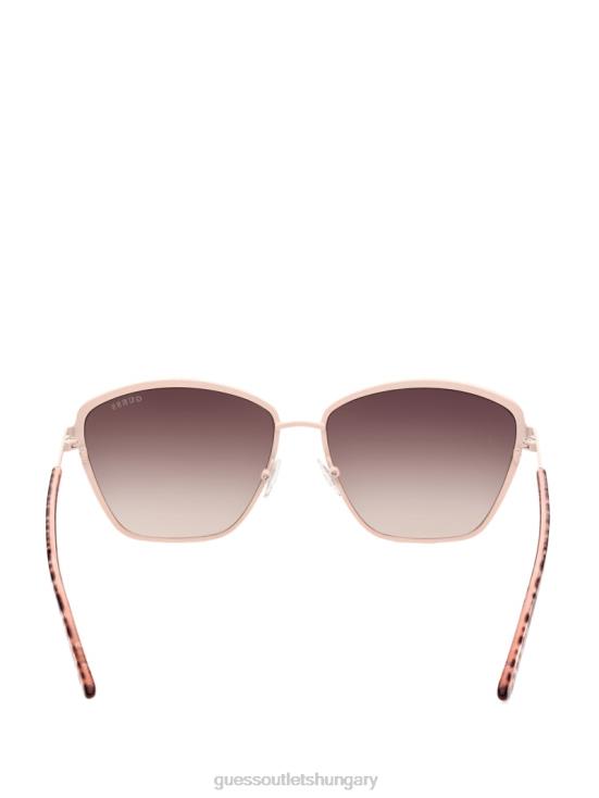 GUESS Nude 8ZX4F3689 Oversized Metal Cat-Eye Sunglasses
