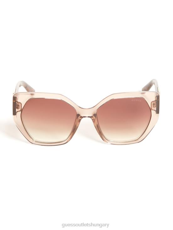 GUESS Nude 8ZX4F3730 Triangle Geometric Sunglasses