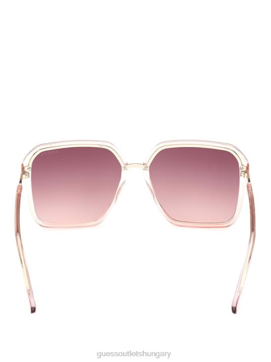 GUESS Pink 8ZX4F3731 Elena Oversized Square Sunglasses