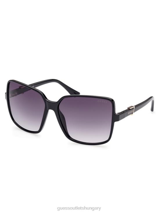 GUESS Silver 8ZX4F3757 Oversized Square Logo Sunglasses