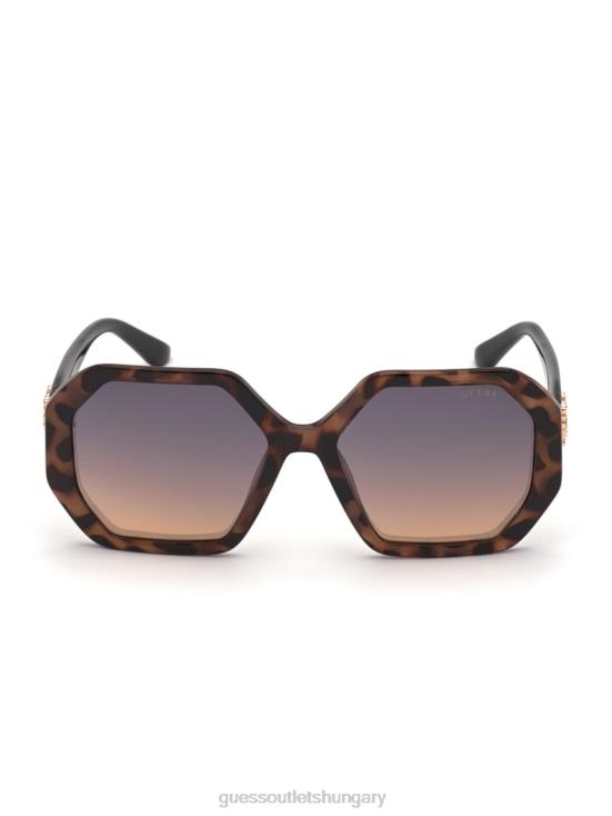 GUESS Tort 8ZX4F3704 Larissa Geometric Sunglasses