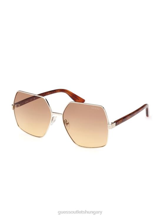 GUESS Tortoise 8ZX4F3652 Aurora Oversized Trim Sunglasses