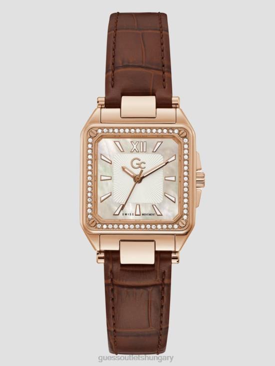 GUESS Brown 8ZX4F3626 Gc Petite Leather Analog Watch