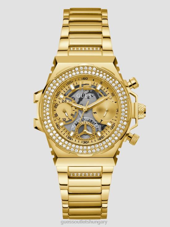 GUESS Gold 8ZX4F3611 Crystal Cut-Through Multifunction Watch