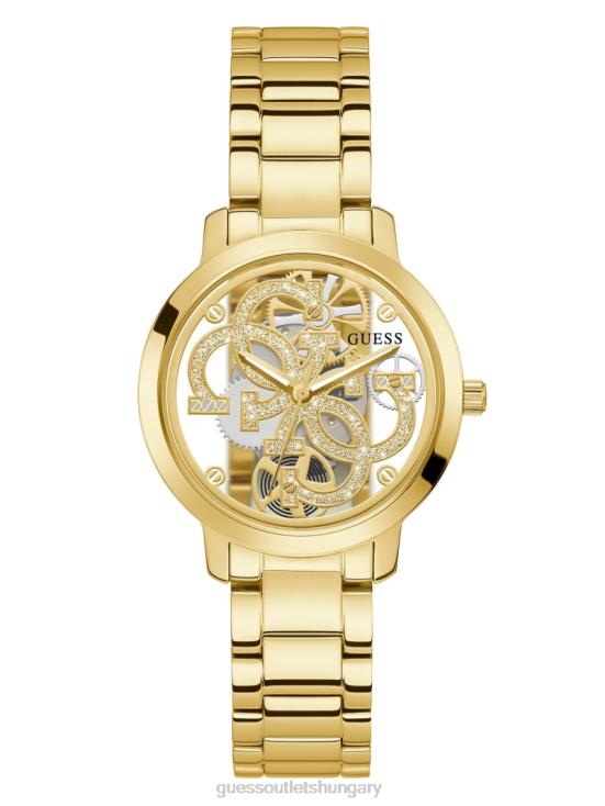 GUESS Gold 8ZX4F3616 Quattro G Clear Analog Watch