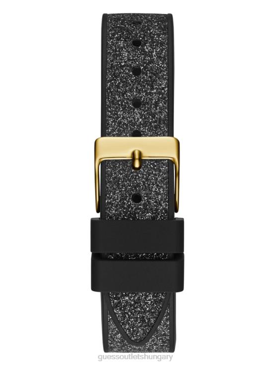 GUESS Gold-Tone and Black 8ZX4F3642 Shimmer Analog Watch