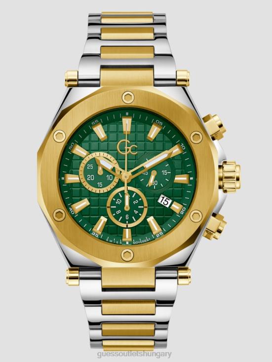 GUESS Green 8ZX4F3585 Gc Two-Tone Chronograph Watch