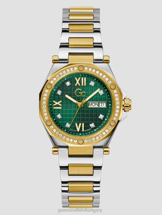 GUESS Green 8ZX4F3592 Gc Two-Tone Analog Watch