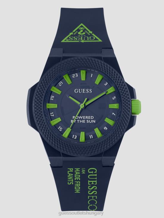 GUESS Navy and Green 8ZX4F3594 Eco Analog Watch
