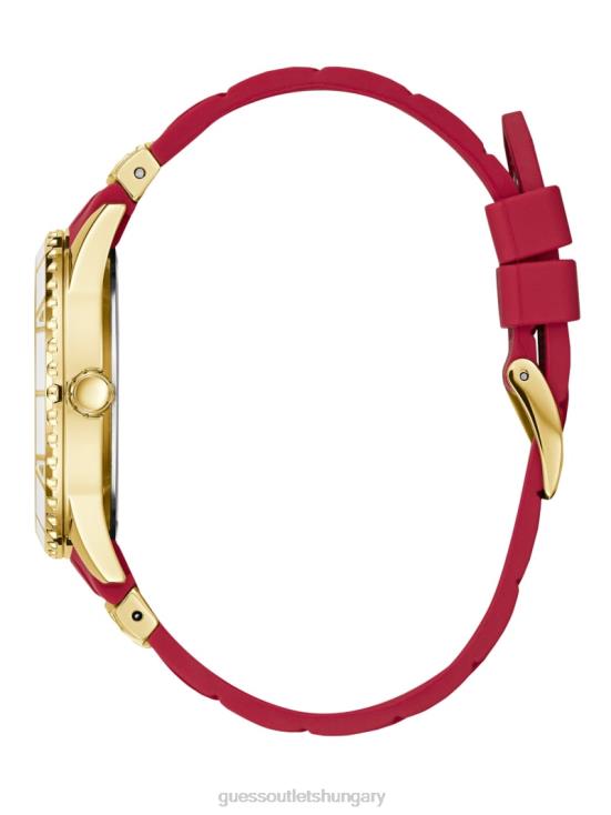 GUESS Red 8ZX4F3639 Two-Tone and Red Multifunction Watch