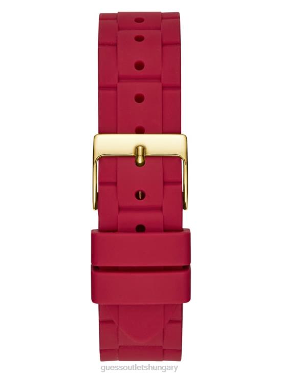 GUESS Red 8ZX4F3639 Two-Tone and Red Multifunction Watch